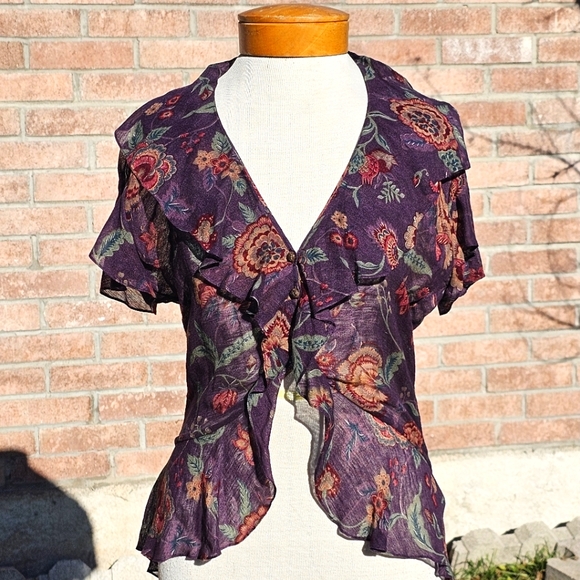 Ralph Lauren black label floral blouse - Picture 1 of 9